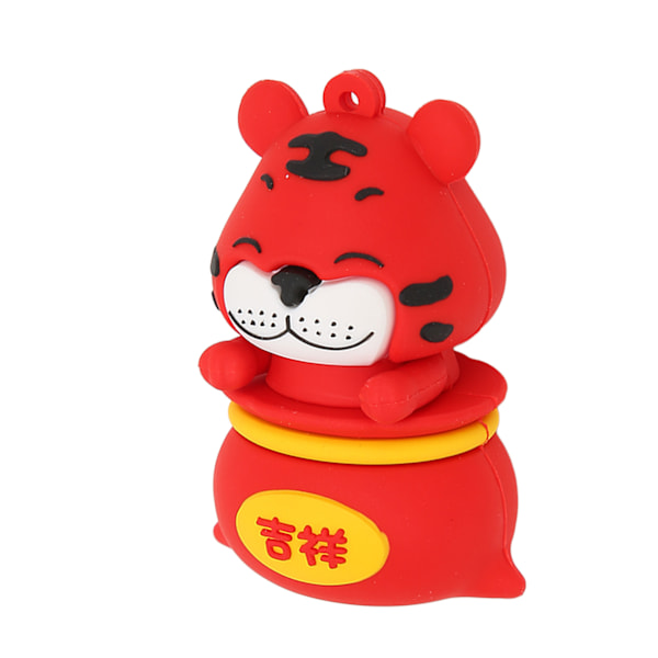 U Disk Tegnefilm Tiger USB Anti Elektromagnetisk Interferens Bærbar Stabil Teknologi USB Flash Drive Lykkebringende Tiger 32GB