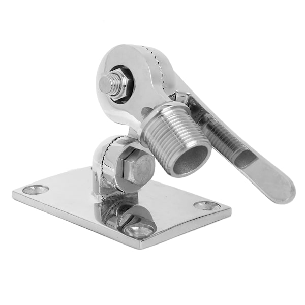38 mm/1,50 tommer 316 rustfrit stål Marine VHF Antenne Dobbelt Aksel Justerbar Basemontering Antennebase