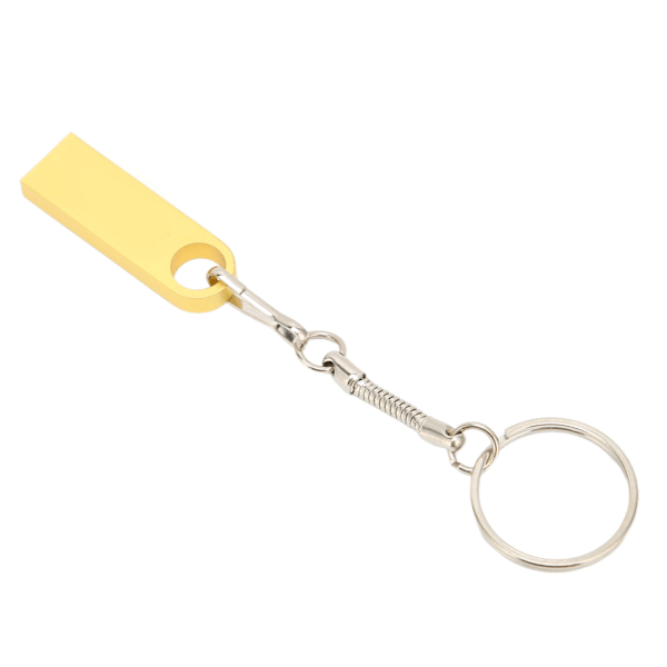 USB Flash Disk Usb2.0 TypeC Mobiltelefon Datamaskin Dobbelt Bruk U Disk Høyhastighets Flash-stasjon med nøkkelring (16GB Gull)