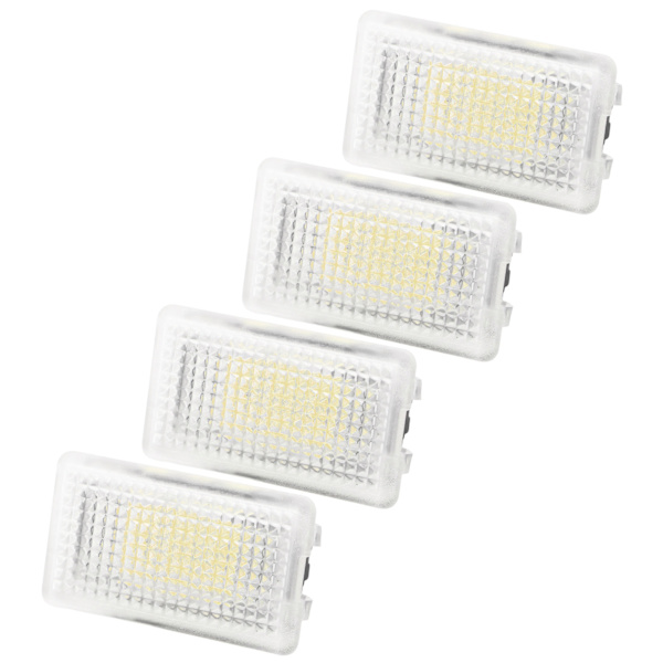 4 st LED-lampor för interiör Bagage Frunk Dörr Pöl Fotutrymme Lampa Kit Ersättning för Tesla Model 3 Y S X Vit