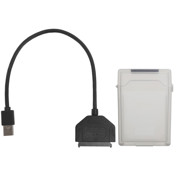2,5-tommers SATA USB 3.0-adapter SSD HDD-harddiskkabel Datatilbehør beskyttelsesboks (grå)