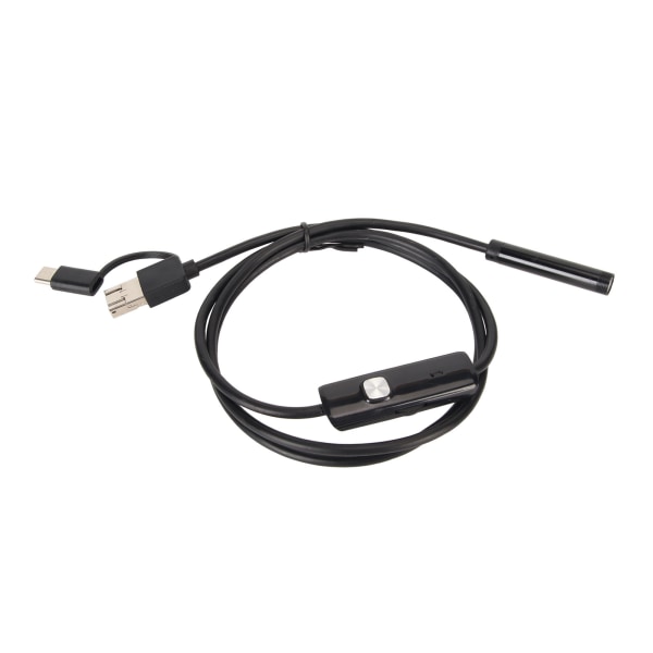 USB-endoskop 8 mm linse 3 i 1 grensesnitt IP67 vanntett type C inspeksjonskamera for mobiltelefon nettbrett Bærbar PC