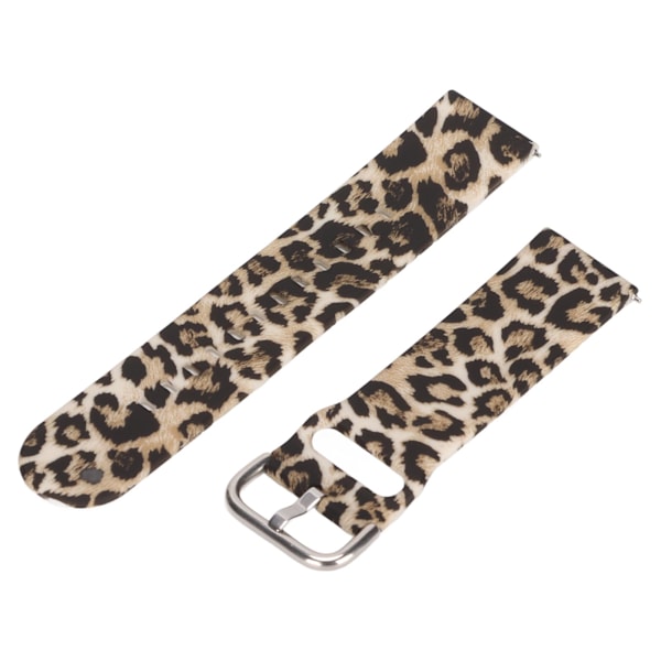 Mjuka Silikonband för Amazfit GTR 3 22mm Justerbara Snabbspännes Silikonarmband Leopardmönster