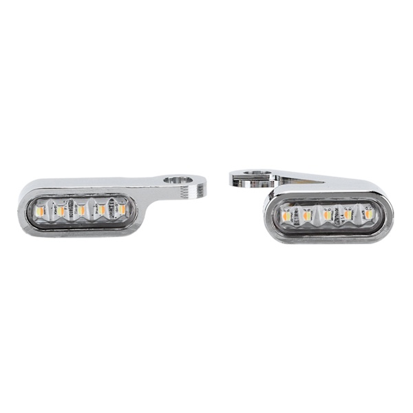 2 KPL Mini LED-kulmavalaisin Vilkkuvalo Korroosionkestävä Alumiiniseos Moottoripyörän Lisävaruste Hopeakuori Valkoinen Peili