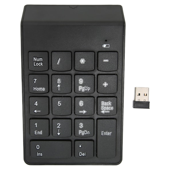 Numeriskt tangentbord Mini Trådlöst 18 tangenter 2.4GHz Stabil anslutning Ergonomisk design Laptop Numpad Numeriskt tangentbord