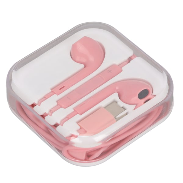 Type C Kuulokkeet Äänenvoimakkuuden Säätö Melunvaimennus Mukavat Puhelinkuulokkeet Xiaomille Pinkki