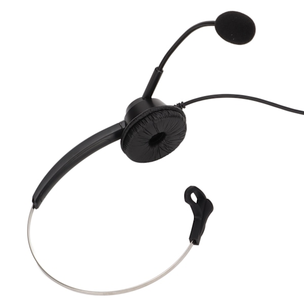 3,5 mm Call Center Headset med støjreduktion, enkelt øre, kundeservicestørrelse med mikrofon til VOIP-telefoner