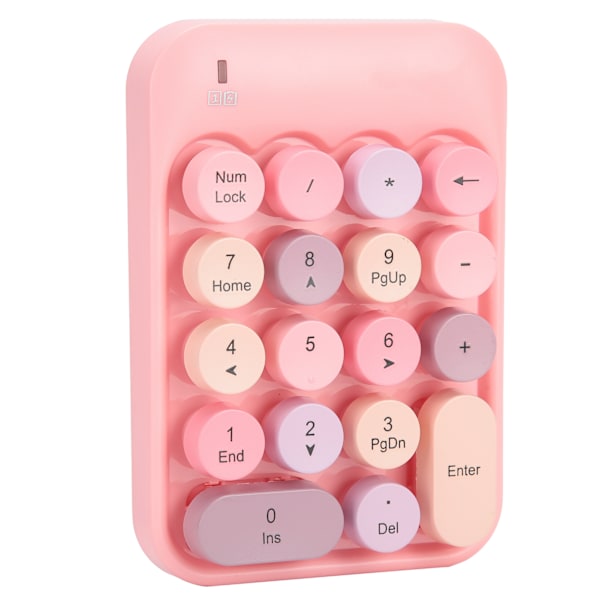 AJAZZ trådløst numerisk tastatur med chokoladeknapper til spilomstilling - AK18 2.4G Rosa