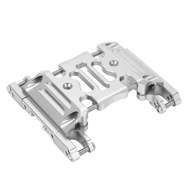 RC Bil Center Gearkasse Plade Aluminium Legering Slidstærk Høj Styrke Let Gearkasse Montering Base til Axial 1/10 Bil Sølv