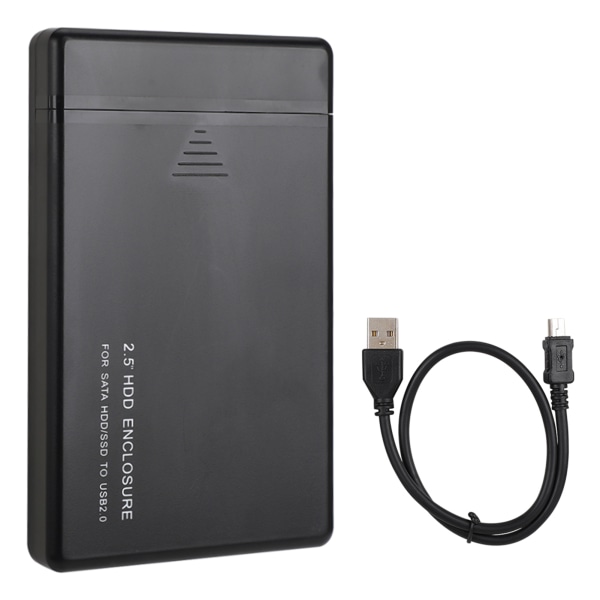 W25a820 2,5 tuuman USB2.0 SATA Mobile Hard Disk Box case Ulkoinen kiintolevykotelo (musta)