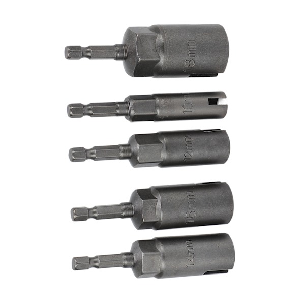 5 stk 1/4 tommers sekskantskaft Power Wing Nut Driver Slisset Wing Nut Drill Sleeve Wrench for elektrisk hånddrill