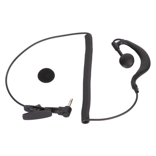 3,5 mm walkie talkie-hodesett Ørefestet med ører Klar lydkvalitet 1 pin svart for toveis radioer (kun lyd) MP3-spillere