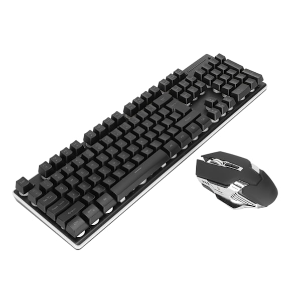 RGB Tangentbord Mus Combo LED Bakgrundsbelyst Uppladdningsbart 2000mAh Batteri 7D 3200DPI Möss Trådlöst Tangentbord Mus Set för PC Gamer