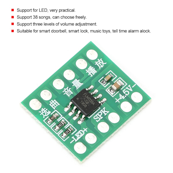 Justerbar volym DIY Music Chip för Smart Doorbell - 2st