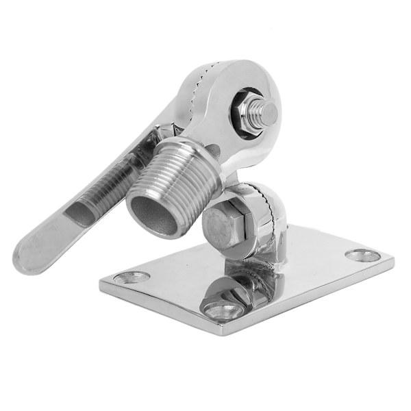 38 mm/1,50 tommer 316 rustfrit stål Marine VHF Antenne Dobbelt Aksel Justerbar Basemontering Antennebase