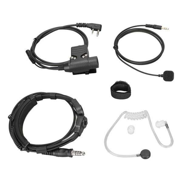 U94 PTT med Fingermikrofon PTT 7.1mm Infällbart Halsmikrofon Headset för Kenwood TK3107