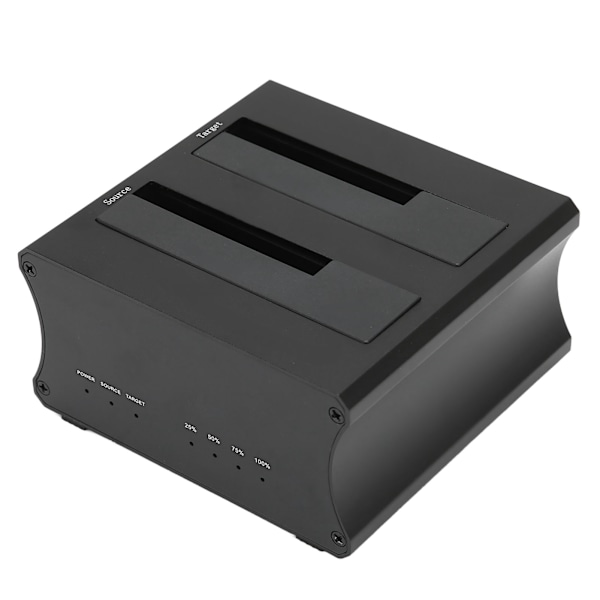 USB3.0 Ekstern Harddisk Dockingstasjon Kopiering Offline Kloningsfunksjon Dobbel Bay HDD Dockingstasjon 100V til 240V EU Plugg