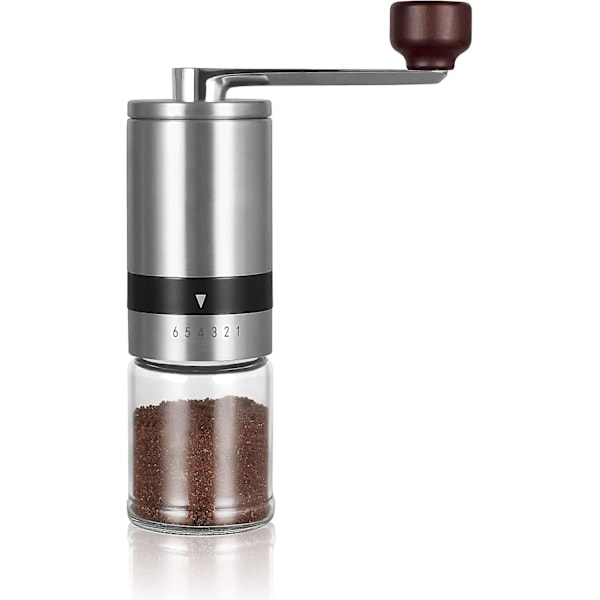 Adjustable Ceramic Conical Burr Manual Coffee Grinder - Portable and Travel-Friendly, 5*15cm