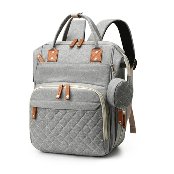 Diaper Women Bag Backpack Multi Compartment Large Opening Top Mother Baby Travel Backpack Gray