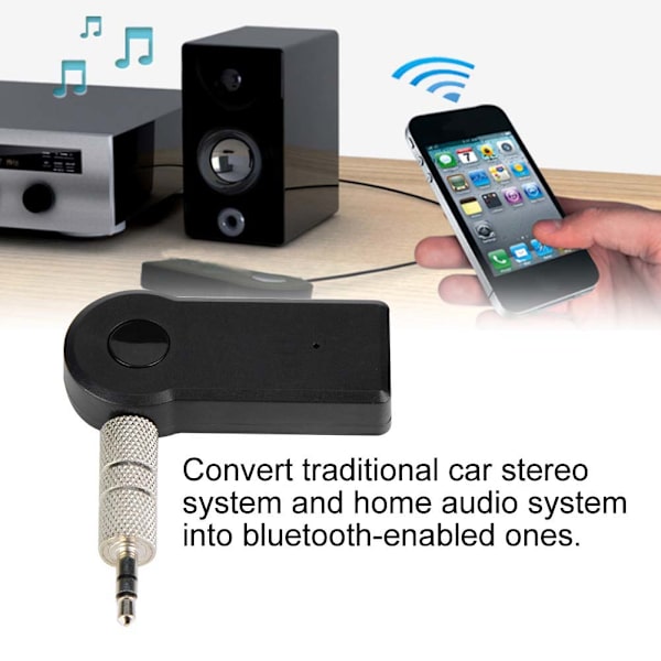 Auton handsfree Bluetooth-sarja 3,5 mm langaton äänimusiikkivastaanotinadapteri