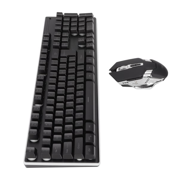 RGB Tangentbord Mus Combo LED Bakgrundsbelyst Uppladdningsbart 2000mAh Batteri 7D 3200DPI Möss Trådlöst Tangentbord Mus Set för PC Gamer