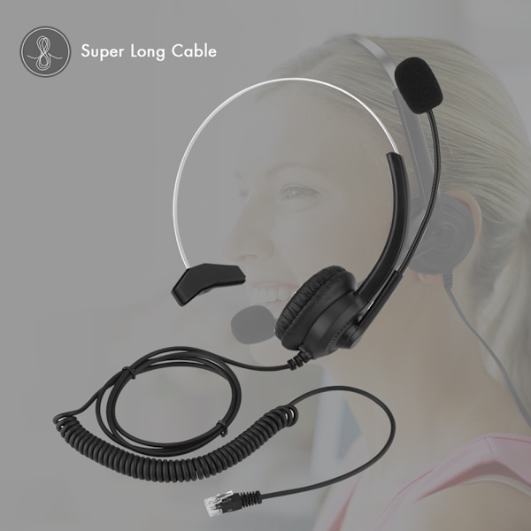 Krystallklart støyreduserende Call Center-headset for komfortable telefonsamtaler