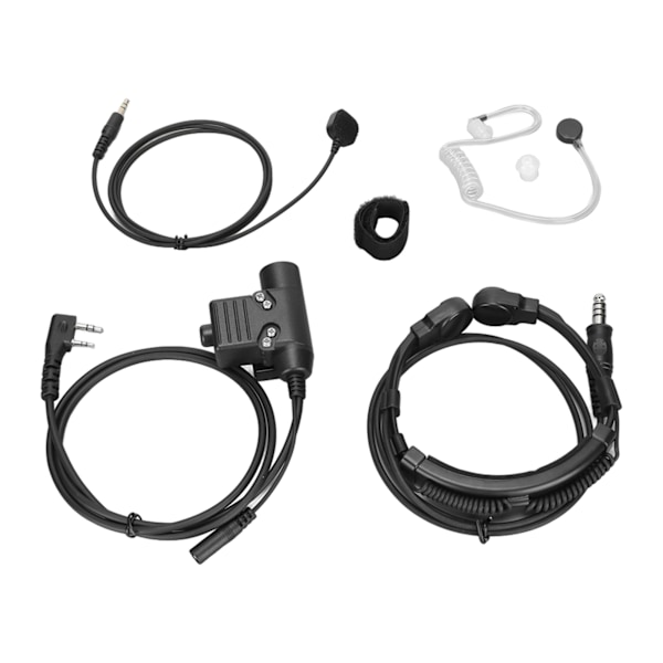 U94 PTT med Fingermikrofon PTT 7.1mm Infällbart Halsmikrofon Headset för Kenwood TK3107