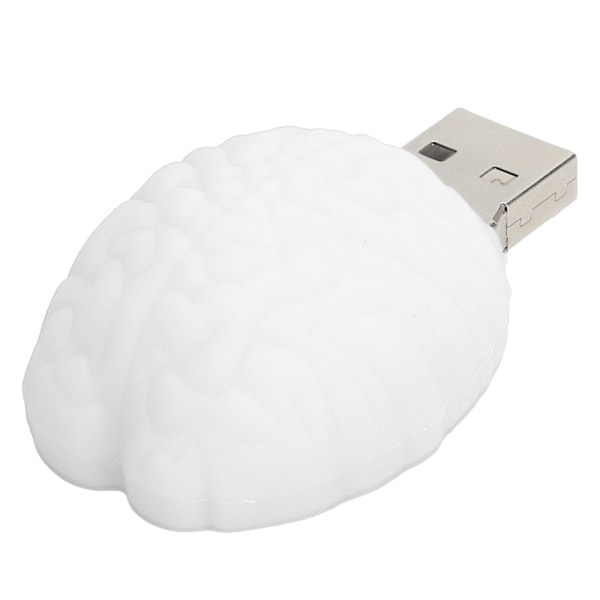 Bærbar Cartoon Brain Doll USB-minne 2.0 - Hvit 16GB