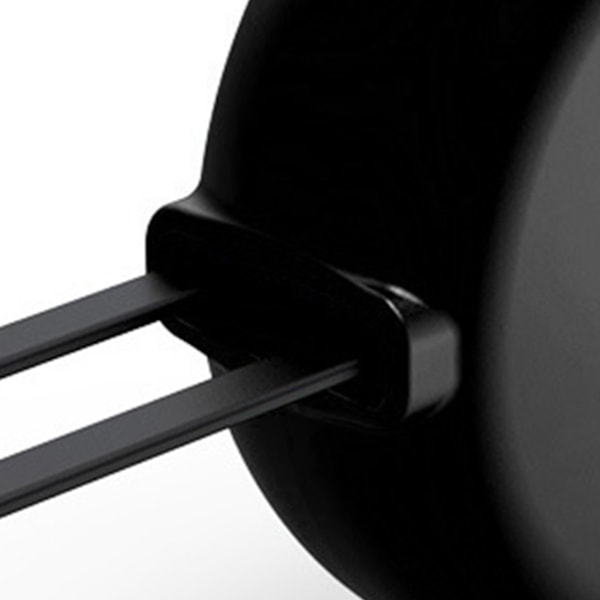 3 i 1 Ladekabel Uttrekkbar Design Liten Bærbar Multi Ladekabel for Hjemmebil Svart