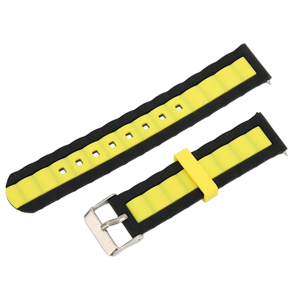 20mm Justerbart Silikonarmband för Amazfit GTS 3/GTS 2/Bip S/Bip U Smartwatch Svart Gult