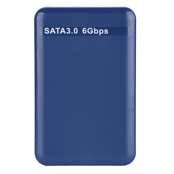 Ekstern HDD-kabinett 2.5in USB3.0 SATA3.0 Plug and Play HDD-kapsling Støtter 3TB Kapasitet med LED-indikator for Windows Blå