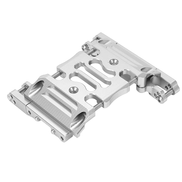 RC-bil Mittenskåpsväxelplatta Aluminiumlegering Slitstark Hög Styrka Lätt Växelmonteringsbas för Axial 1/10 Bil Silver