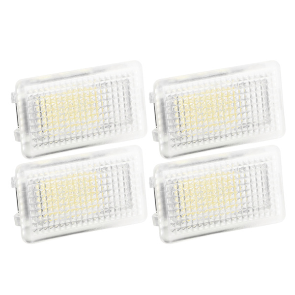 4 st LED-lampor för interiör Bagage Frunk Dörr Pöl Fotutrymme Lampa Kit Ersättning för Tesla Model 3 Y S X Vit