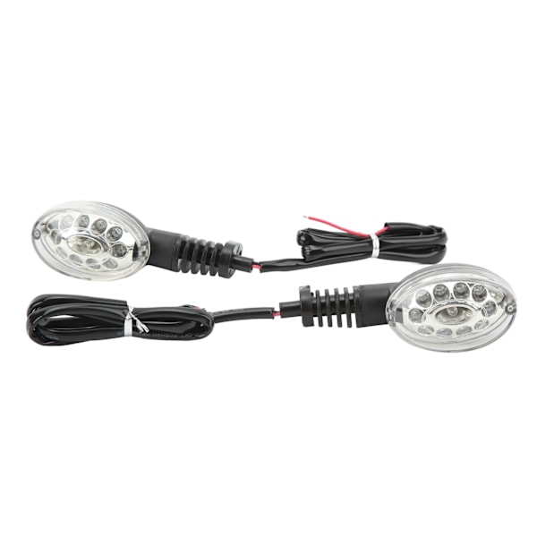2 kpl Moottoripyörän Etu- ja Takakääntövaloja DC 12 V LED Vilkkuvalojen Vaihto NINJA 250R 2008‑2012 Läpinäkyvä