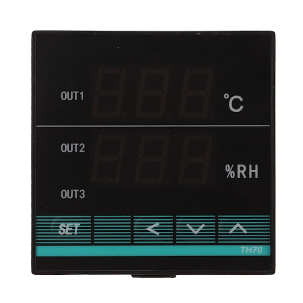 Temperaturregulator med dobbelt display, digitalt fugtighedstermostat, konstant fugtighedsregulator med alarmfunktion