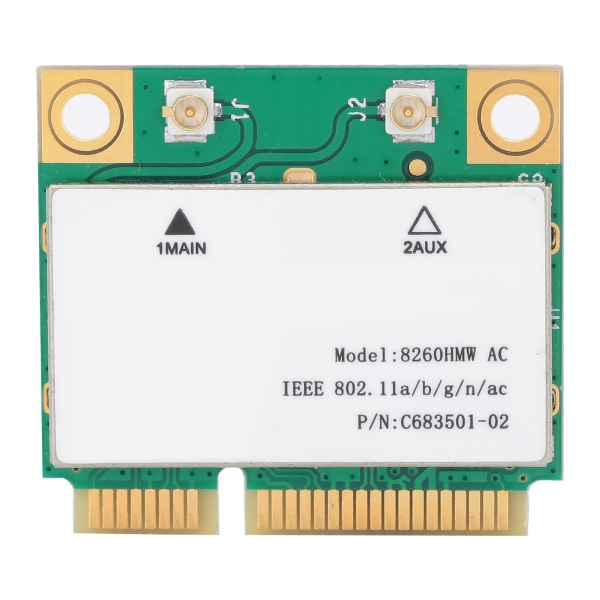 Langaton verkkokortti 2.4G/5G Gigabit Dual Band 8260HMW 802.11AC Mini PCIE BT4.2 2 antenni