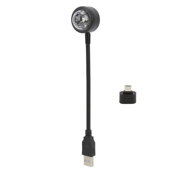 USB Stjerneprojektor Nattlys LED Stemmestyring Justerbar 360° Rotasjon Romantisk Bærbar for Bil Hjem for Android Micro