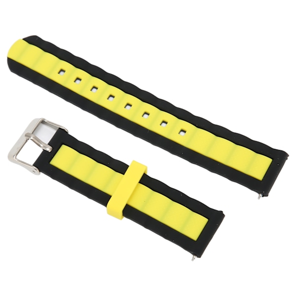20mm Justerbart Silikonarmband för Amazfit GTS 3/GTS 2/Bip S/Bip U Smartwatch Svart Gult