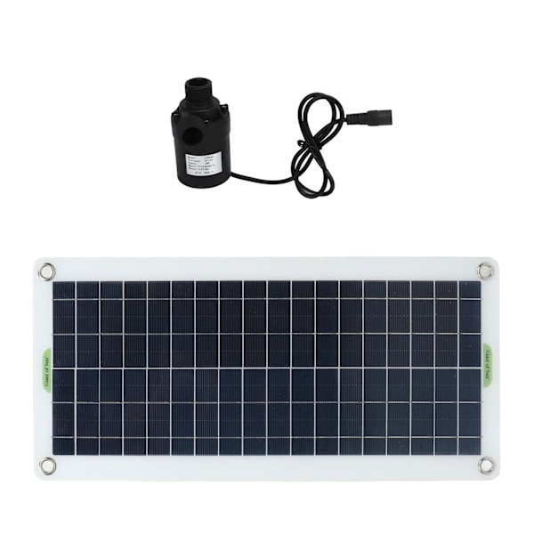 Solcelle Vannpumpe Sett 30W Polykrystallinsk Silisium 800L Per Time Solenergi Vannpumpe for Bobil Drivhus Camping
