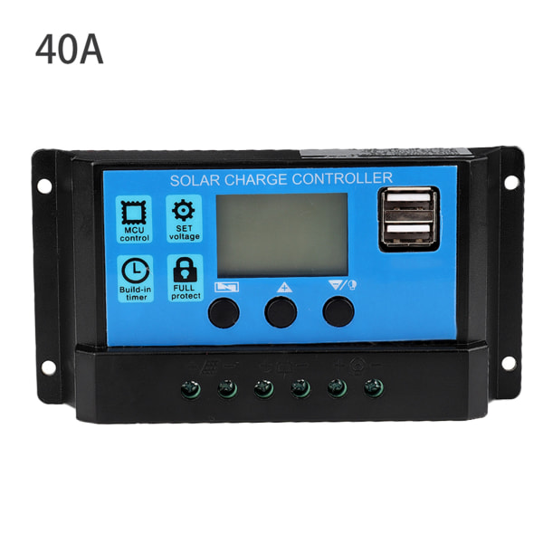 40A 12V 24V Auto Solar Charge Controller PWM Controller (40A)