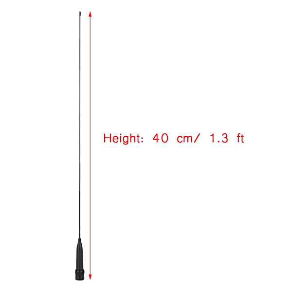 10W UV Dobbelt bånd Walkie Talkie med BNC-stik og blød antenne - 144/430MHz