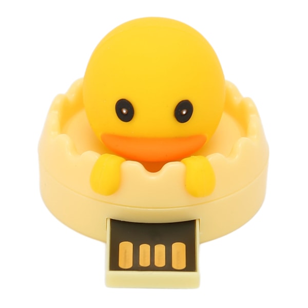U DISK USB2.0 Gränssnitt Gul Anka Tecknad Stil Portabelt Elektronisk Lagringsmedium Minnessticka för Dator (Gul Anka Cirkel 32GB)
