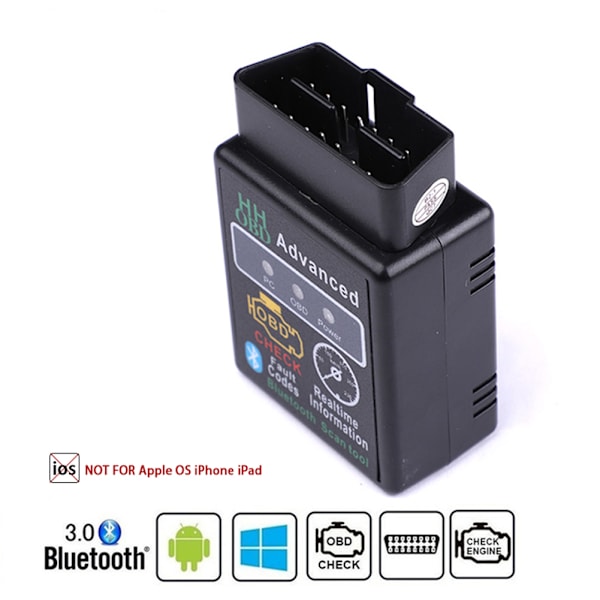 V02H2-1 Bluetooth OBD2 Bil Diagnostisk Skanner Auto Detekteringsskanner