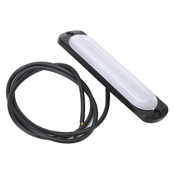 12V 6LED Sidomarkeringsljus Blinkande Varningssignal Lampa Vit Gul Belysning för Bil Lastbil