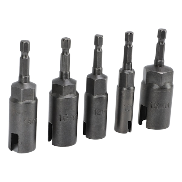 5 stk 1/4 tommers sekskantskaft Power Wing Nut Driver Slisset Wing Nut Drill Sleeve Wrench for elektrisk hånddrill