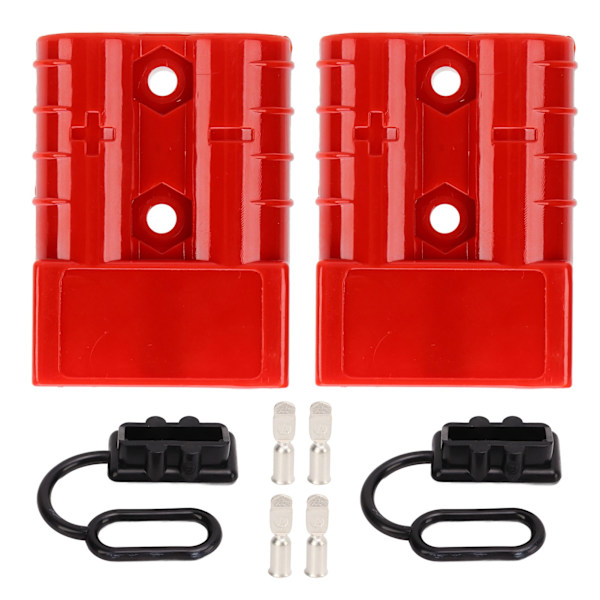 2 Set Batteri Snabbkontakt Koppla Från Plugg 50A 600V Kabelhärva Plugg Kit för Elfordon