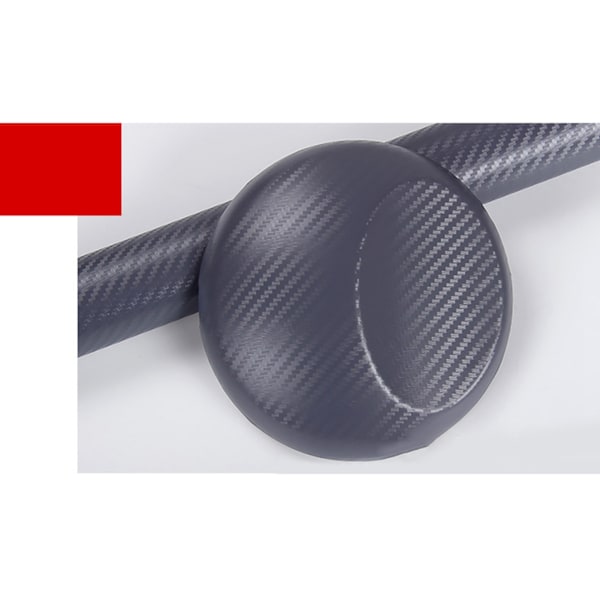 Kolfiber-look Wrapfolie 3D Tjockare Bil Externt Dekorativt Skydd Wrap Rulle Dekaler Dekal Mörkgrå 1.52mx60cm