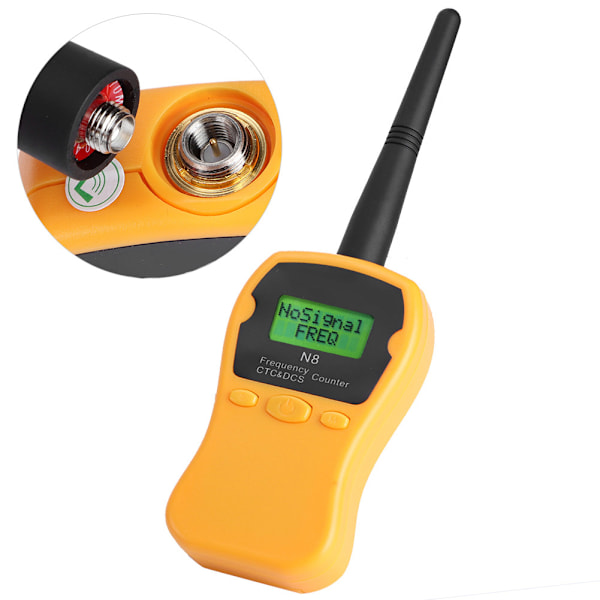 N8 Bærbar Radiofrekvens Tæller Meter Walkie Talkie M/ CTCCSS/DCS Dekoder til Bil MarineOrange