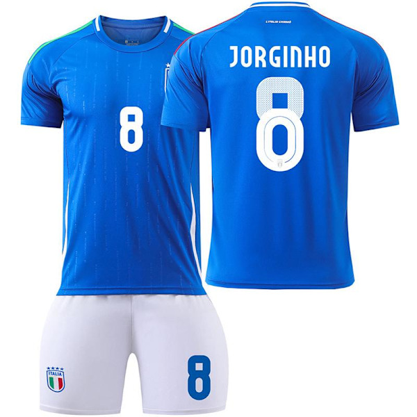 25 European Cup Italien fodbolduniform hjemmebanetrøje 3, 8, 14, 18 børn og voksen fodbolduniformsæt med sokker No. 8 16