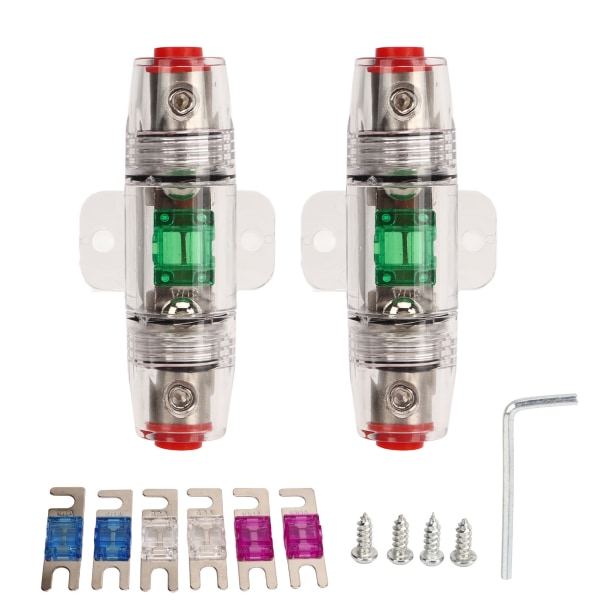 2 kpl DC12‑36V Inline ANL Sulakepesä IP67 Vedenpitävä Auton Äänivahvistimen Akun Sulake Virtalohko